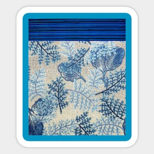 Blue Leafy Art Sticker